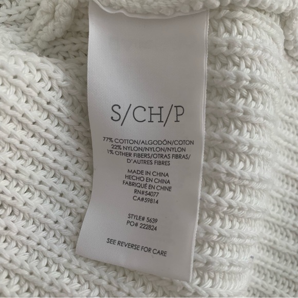 Cabi Ace V-Neck Preppy Bell Sleeve White Sweater Style 5639 Size S - Picture 13 of 13